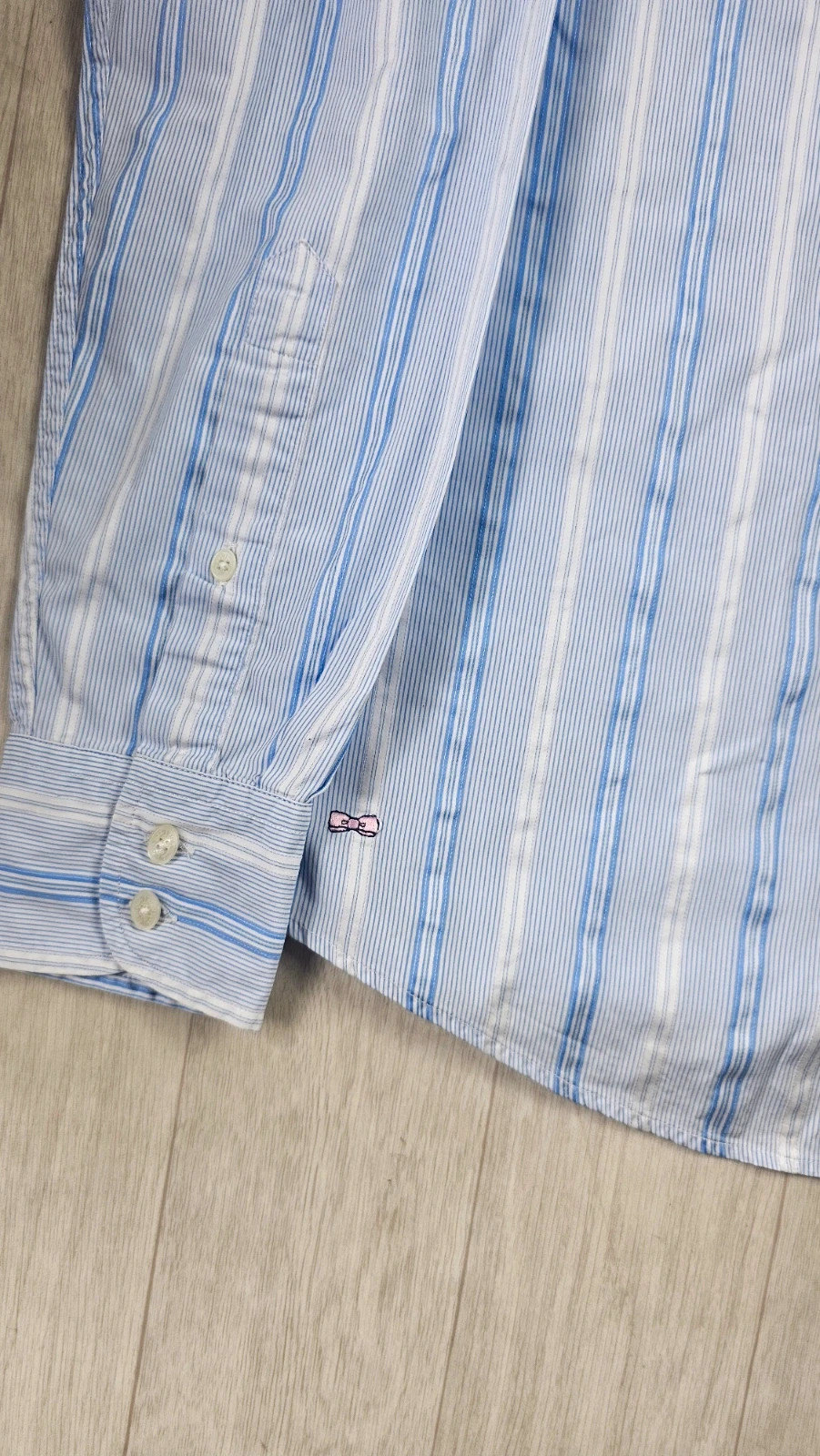 Chemise Eden Park bleu clair rayures bleu foncé et blanc homme – Eden Park – taille M 4