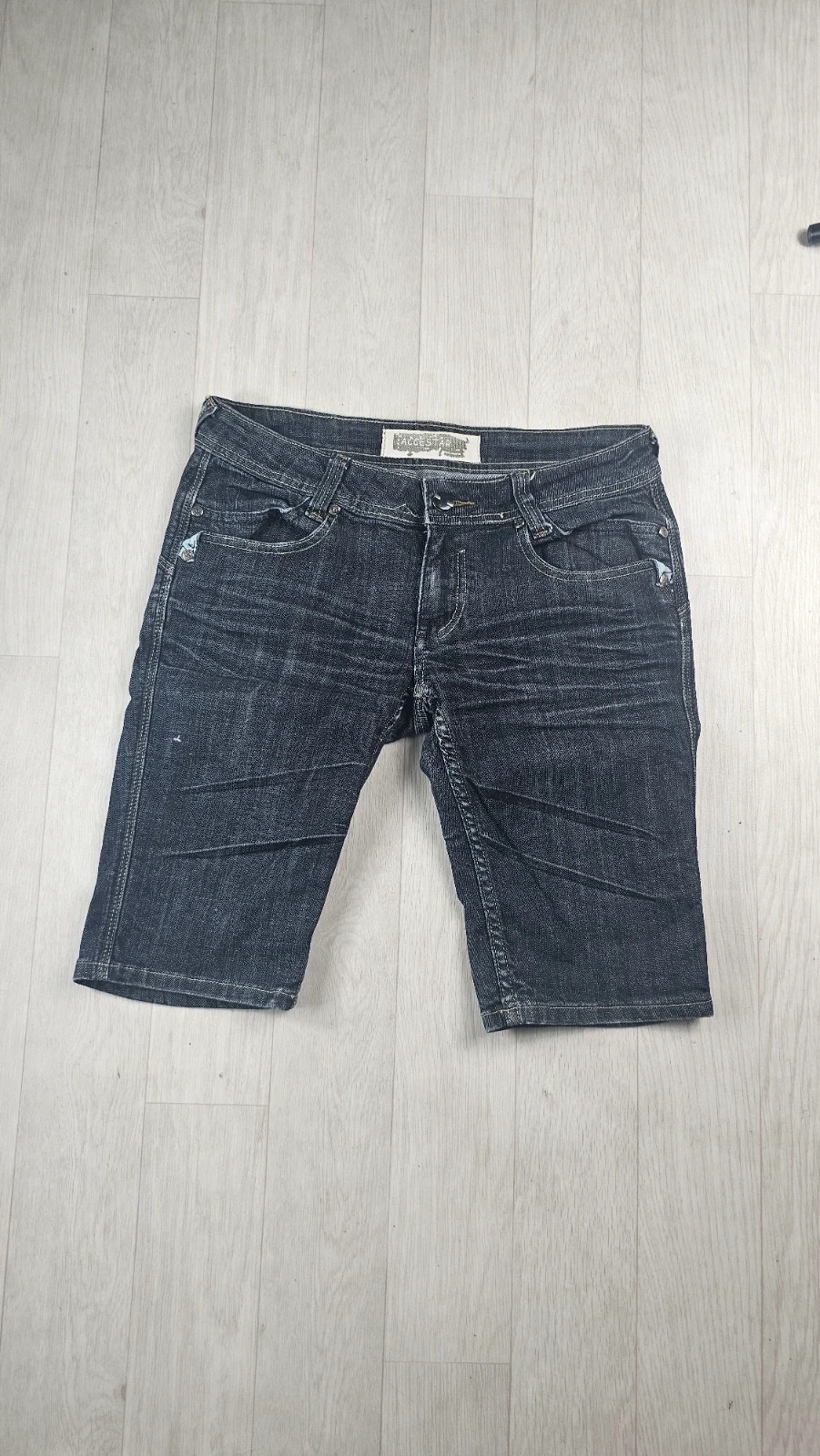 Short En Jean, Big Brodure Accestar Vintage – Vintage Dressing – taille L 2