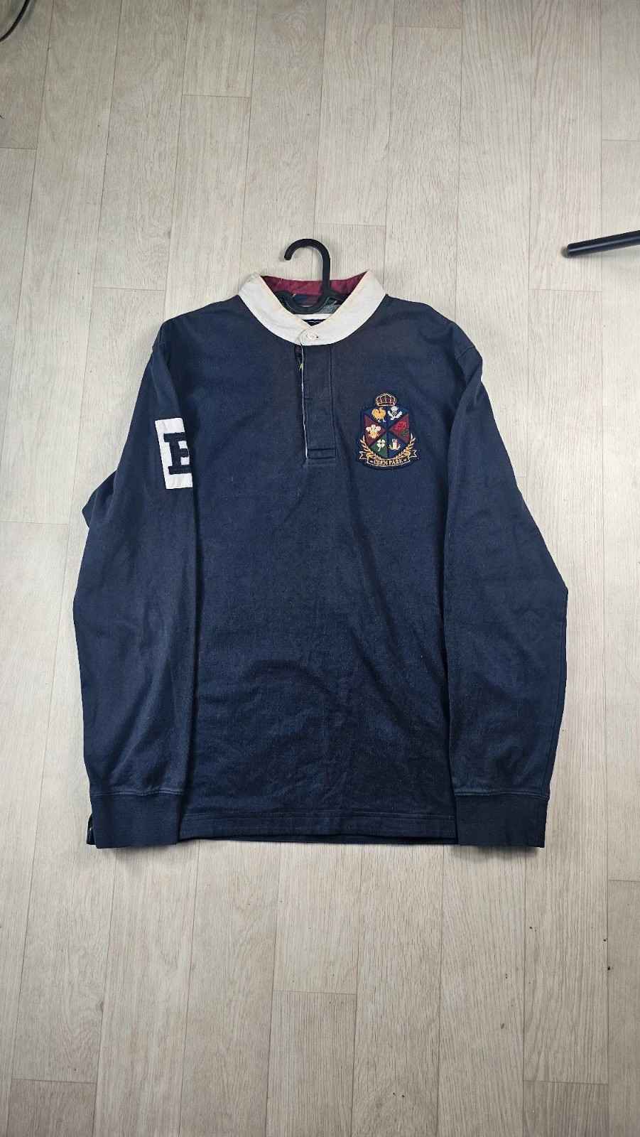 Polo manches longues Eden Park vintage logo brodé homme L