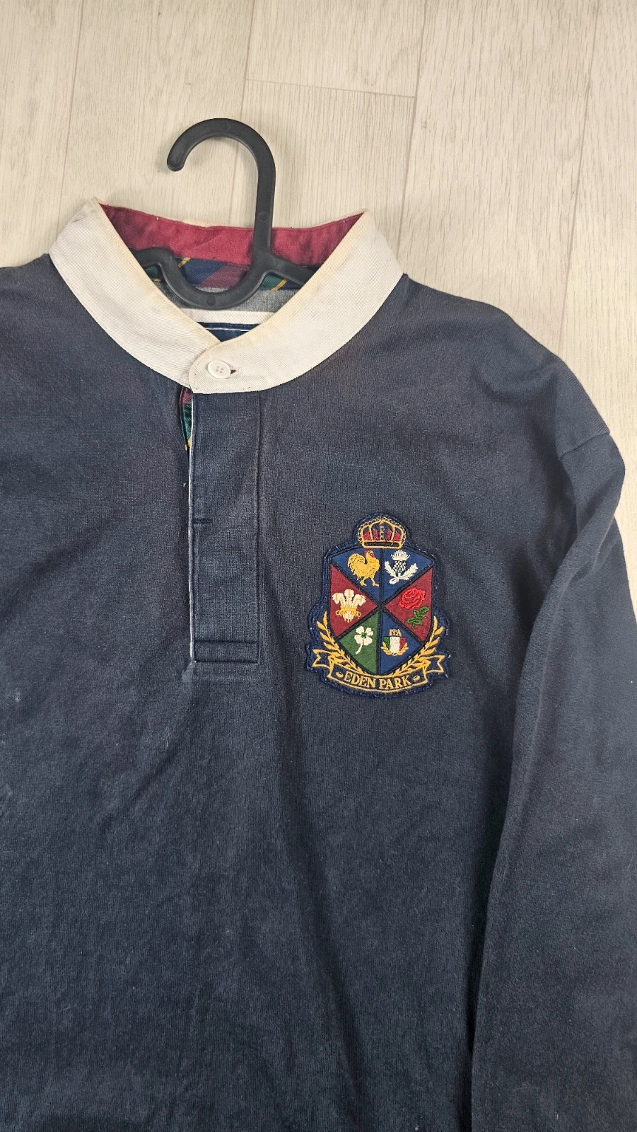 Polo manches longues Eden Park vintage logo brodé homme L – Eden Park – taille L 3