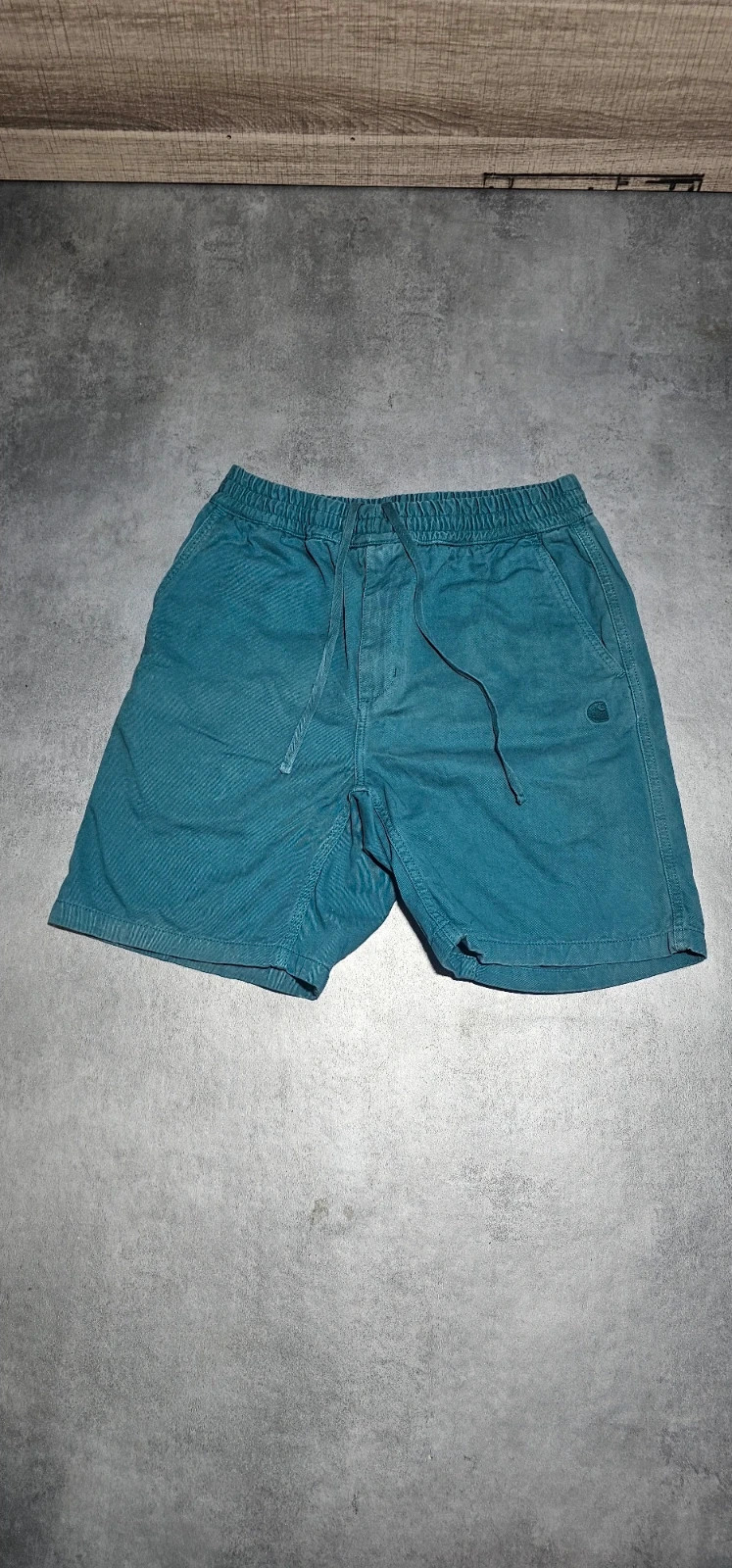 🩳 Short bleu canard/turquoise – Taille S