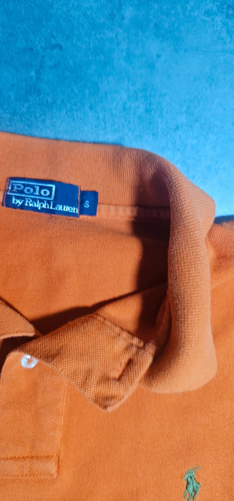 Polo Ralph Lauren orange logo vert homme S – Ralph Lauren – taille S 5