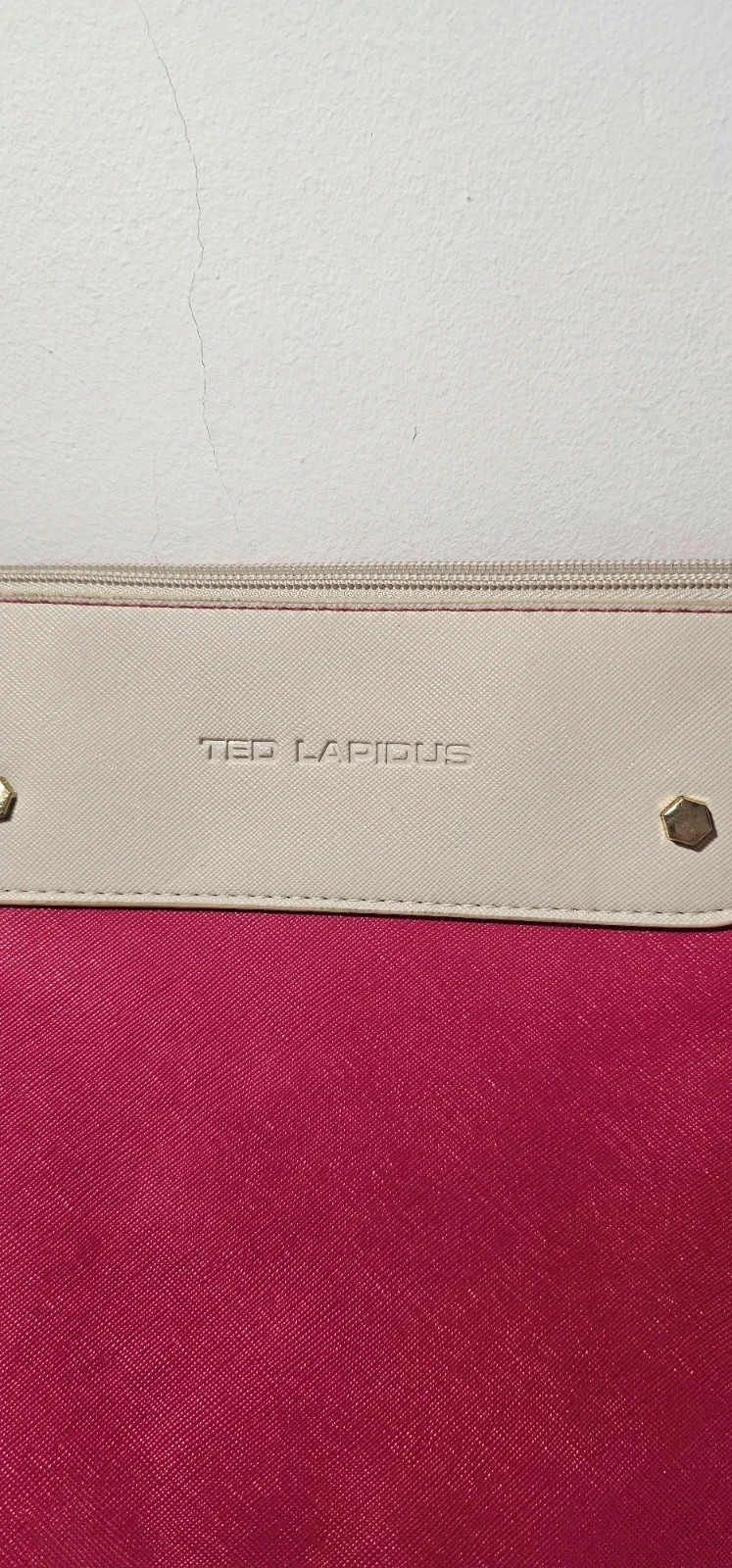 Sac à main Ted Lapidus rose fuchsia et blanc très bon état – Ted Lapidus 3