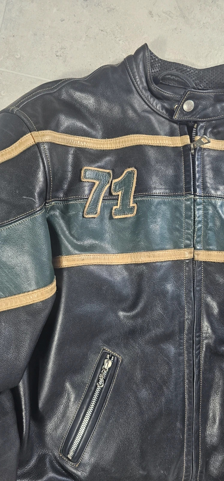 Blouson Moto Helstons Cuir Noir Homme~M – Helstons – taille M 5