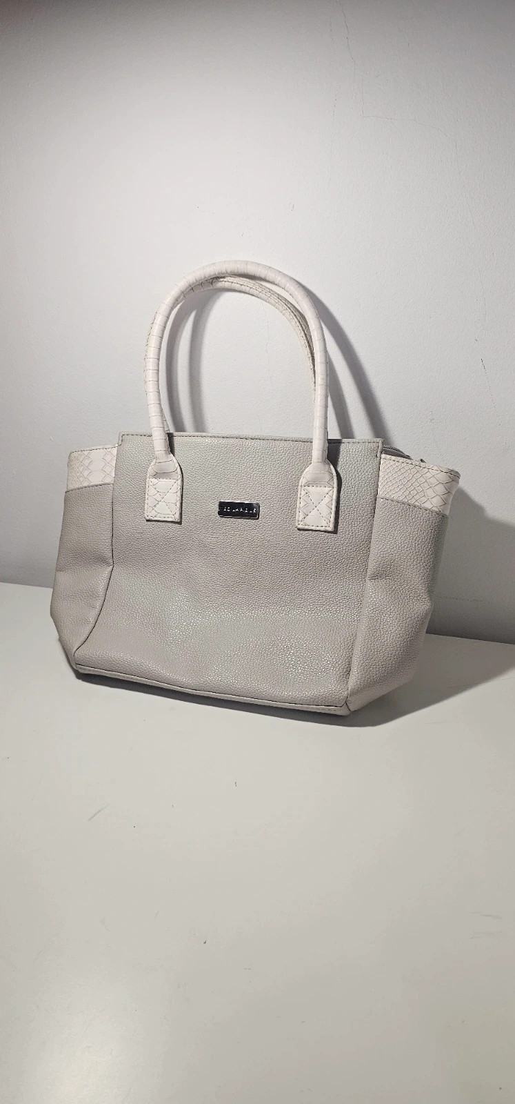 Sac à main Ted Lapidus gris et blanc excellent état