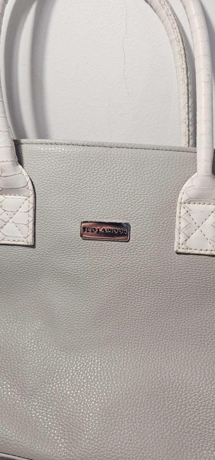 Sac à main Ted Lapidus gris et blanc excellent état – Ted Lapidus 3