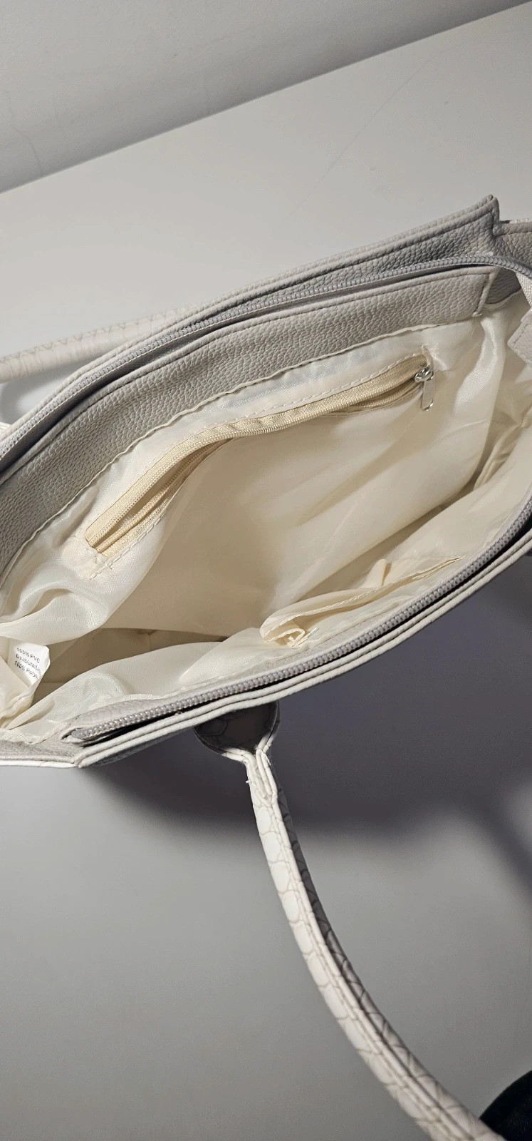 Sac à main Ted Lapidus gris et blanc excellent état – Ted Lapidus 4