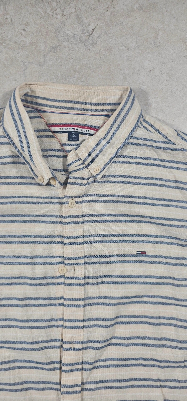 👔 Chemise Tommy Hilfiger blanche à rayures – Taille XL – Tommy Hilfiger – taille XL 3