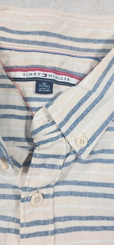 👔 Chemise Tommy Hilfiger blanche à rayures – Taille XL – Tommy Hilfiger – taille XL 4