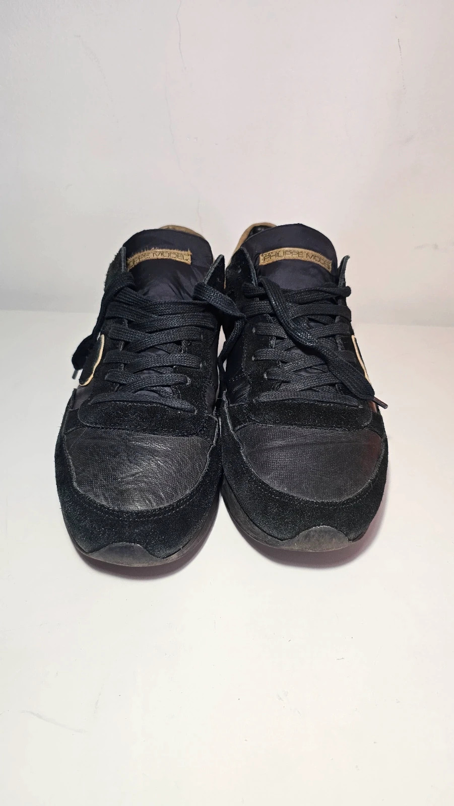 Sneackers/ Baskets Philippe Model Homme Noir Et beige/doré ~41 – Philippe Model – taille 41 4