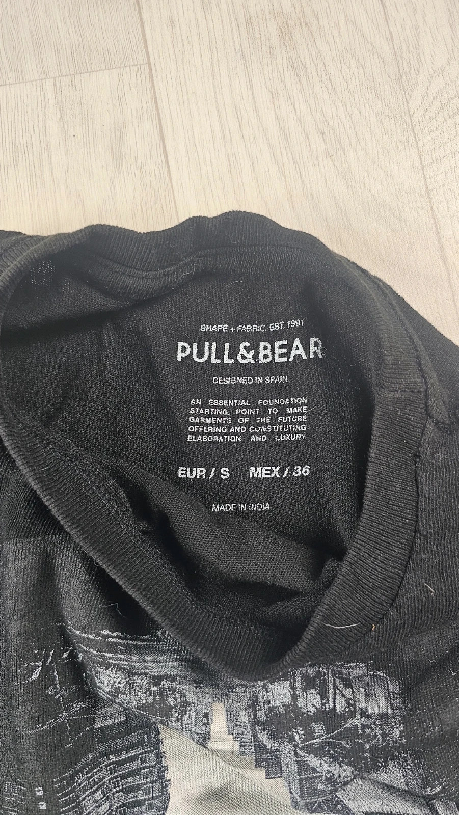 T-shirt Pull&Bear noir vintage homme S – Pull & Bear – taille S 3