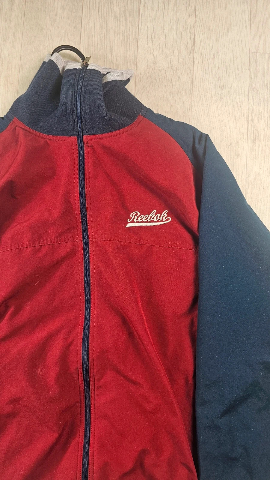 Veste Reebok vintage bordeaux et bleu marine homme XL défauts – Reebok – taille XL 3