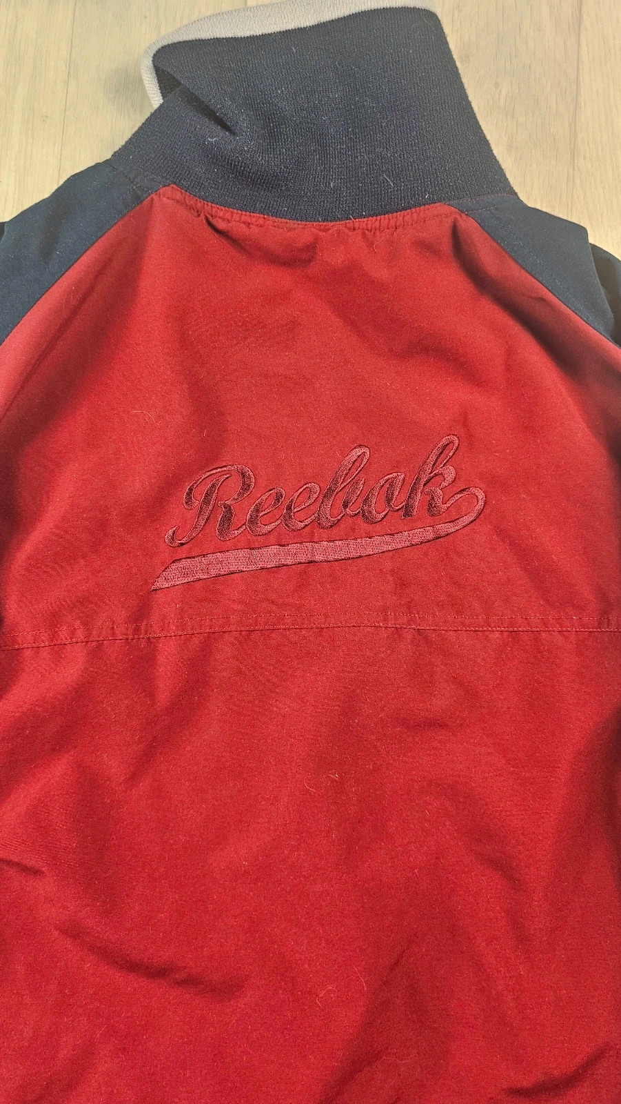 Veste Reebok vintage bordeaux et bleu marine homme XL défauts – Reebok – taille XL 4