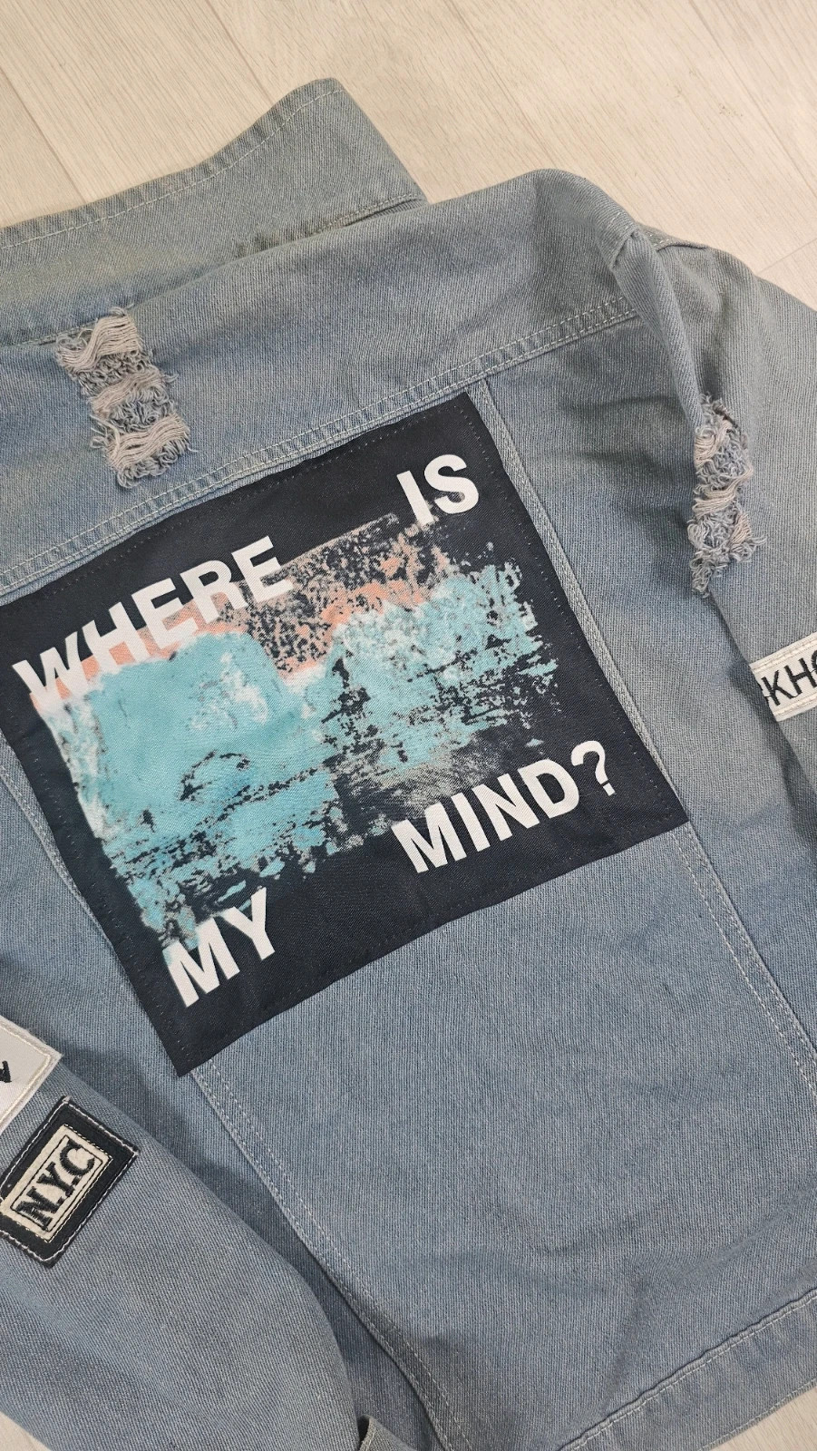 Veste en jean Where Is My Mind M originale défauts – Vintage Dressing – taille M 3