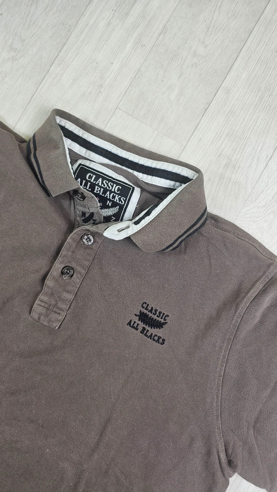 Polo gris Classic All Black homme XL – All Blacks – taille XL 3