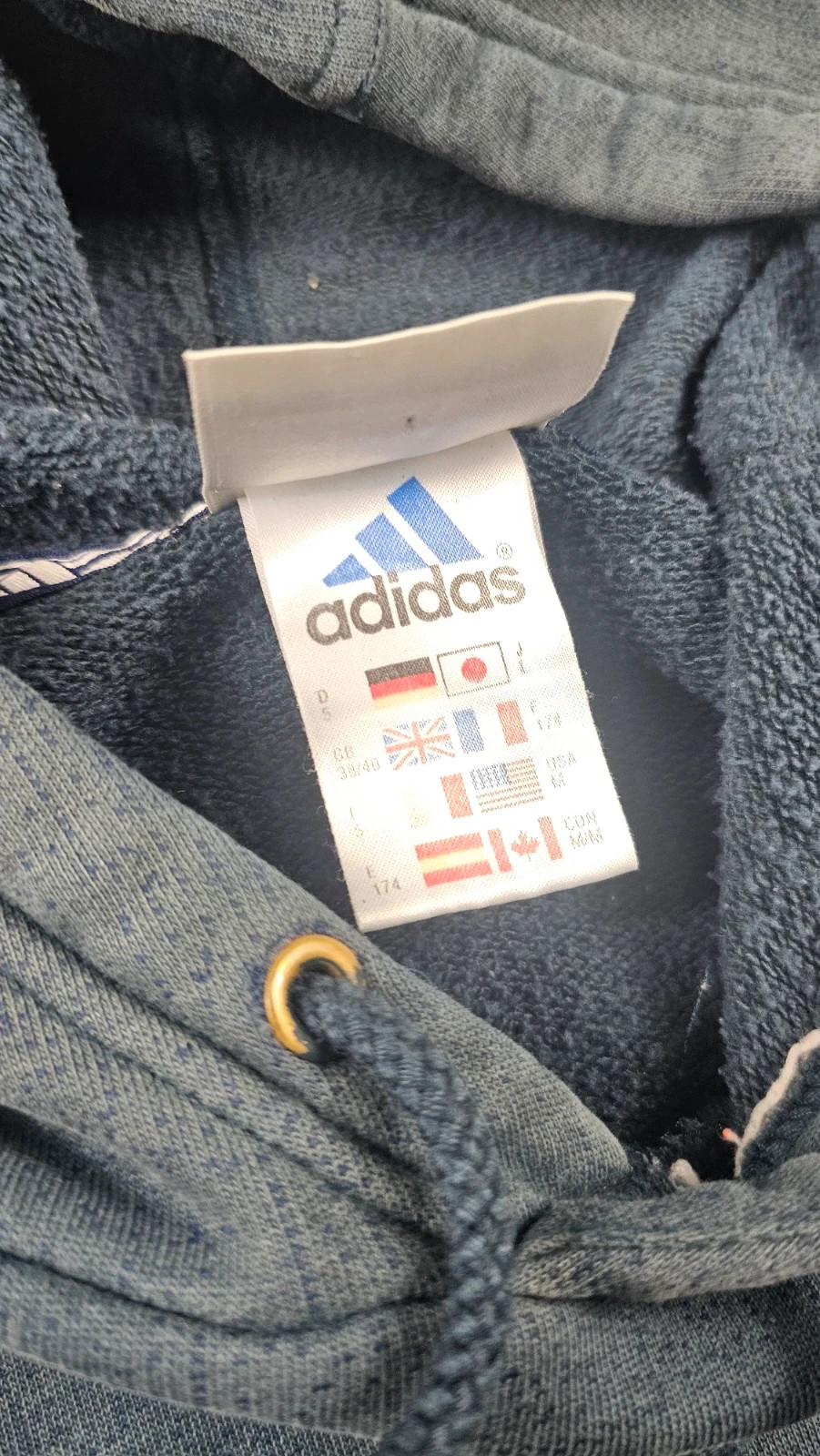 Pull Adidas vintage bleu homme S – adidas – taille S 4