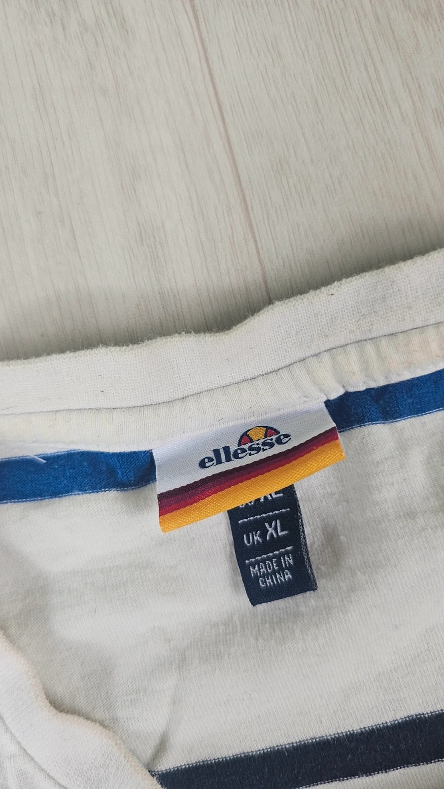 T-shirt Ellesse blanc rayures vintage homme XL – Ellesse – taille XL 5