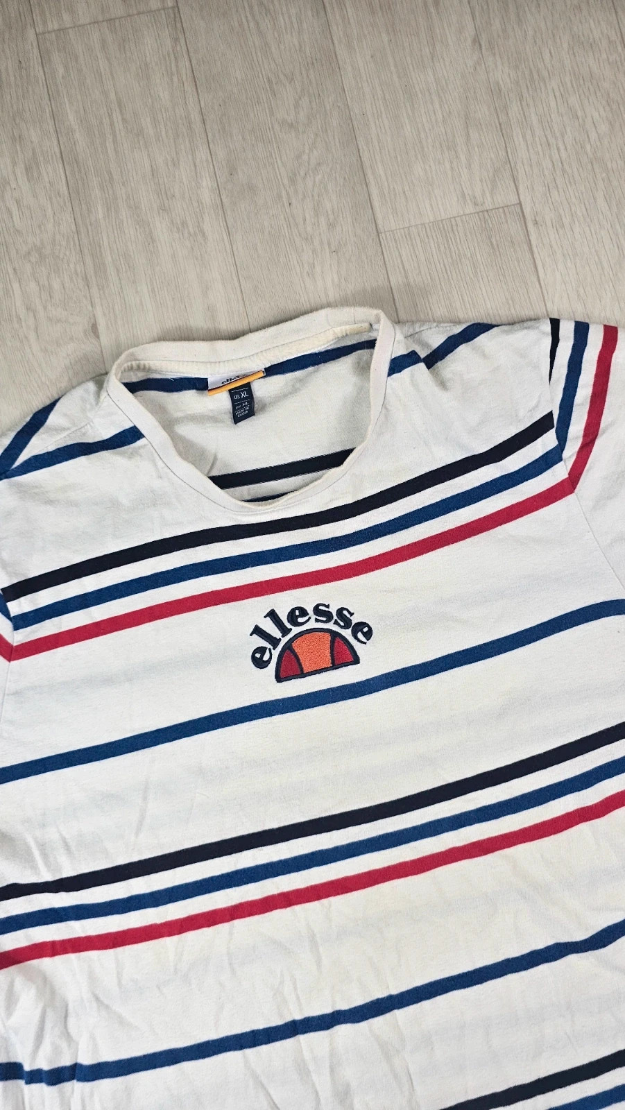 T-shirt Ellesse blanc rayures vintage homme XL – Ellesse – taille XL 3