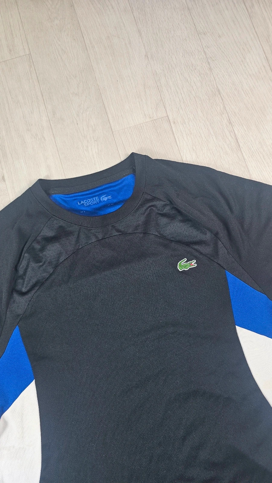 Maillot Lacoste sport noir bleu blanc homme XL – Lacoste – taille XL 3