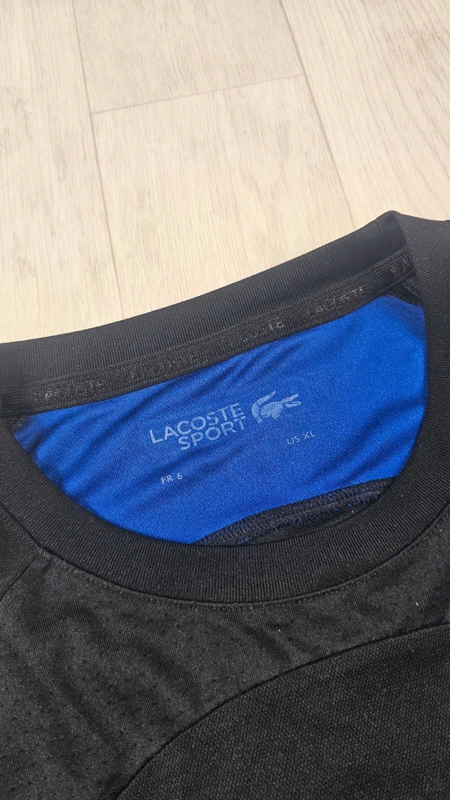 Maillot Lacoste sport noir bleu blanc homme XL – Lacoste – taille XL 5