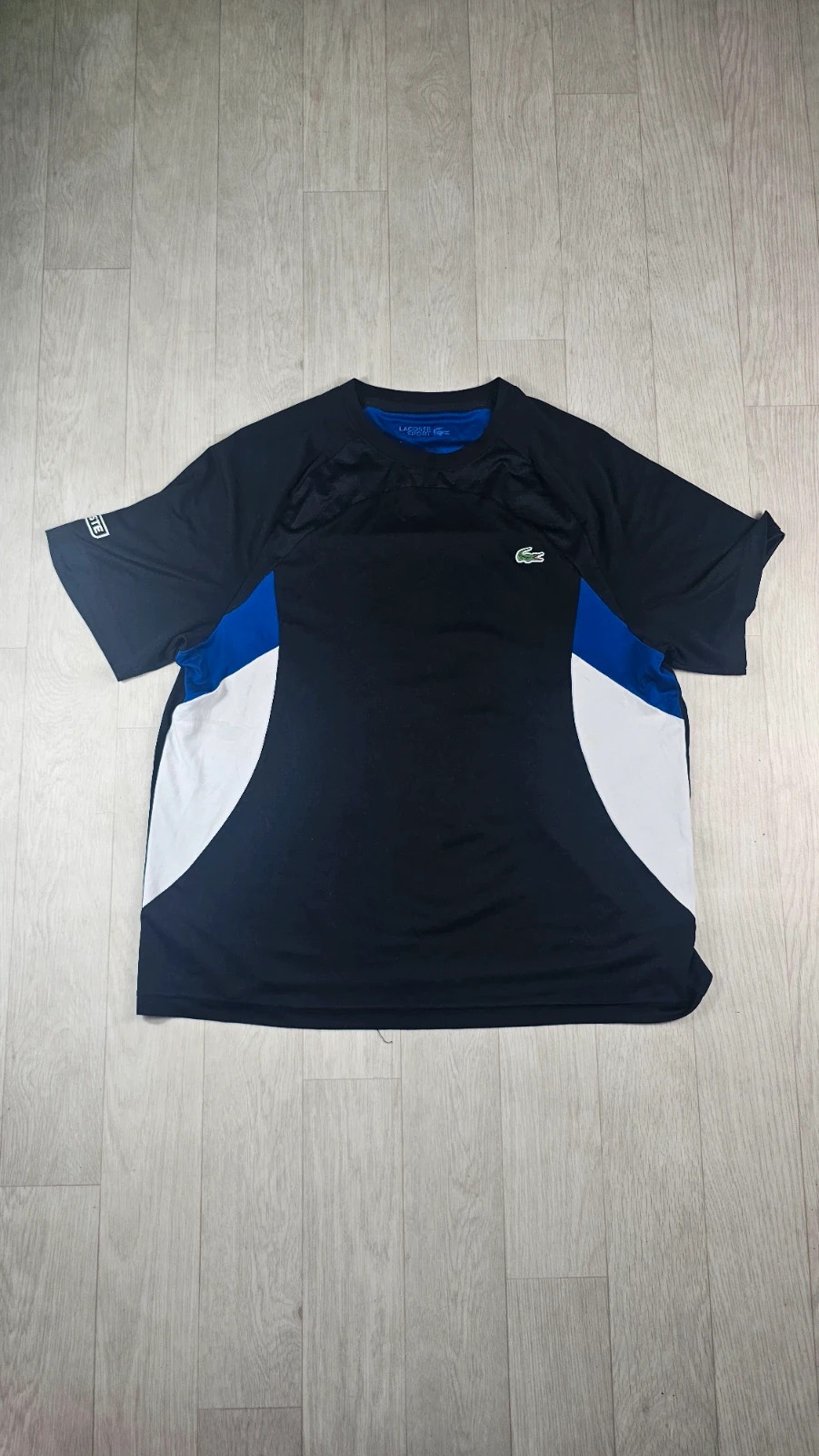 Maillot Lacoste sport noir bleu blanc homme XL
