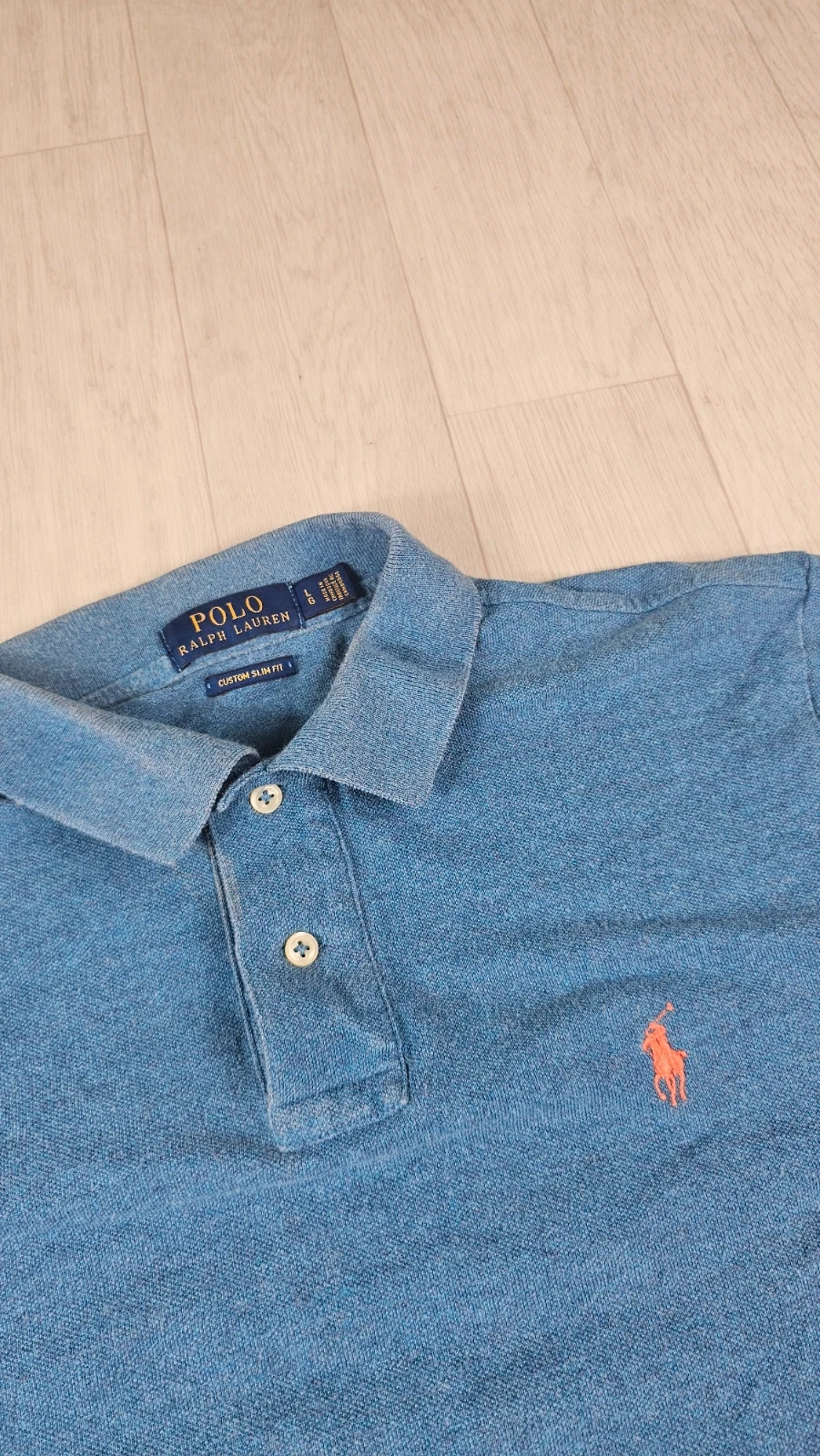 Polo Ralph Lauren bleu clair rouge homme L – Ralph Lauren – taille L 3