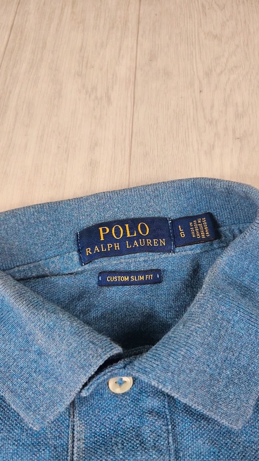 Polo Ralph Lauren bleu clair rouge homme L – Ralph Lauren – taille L 4