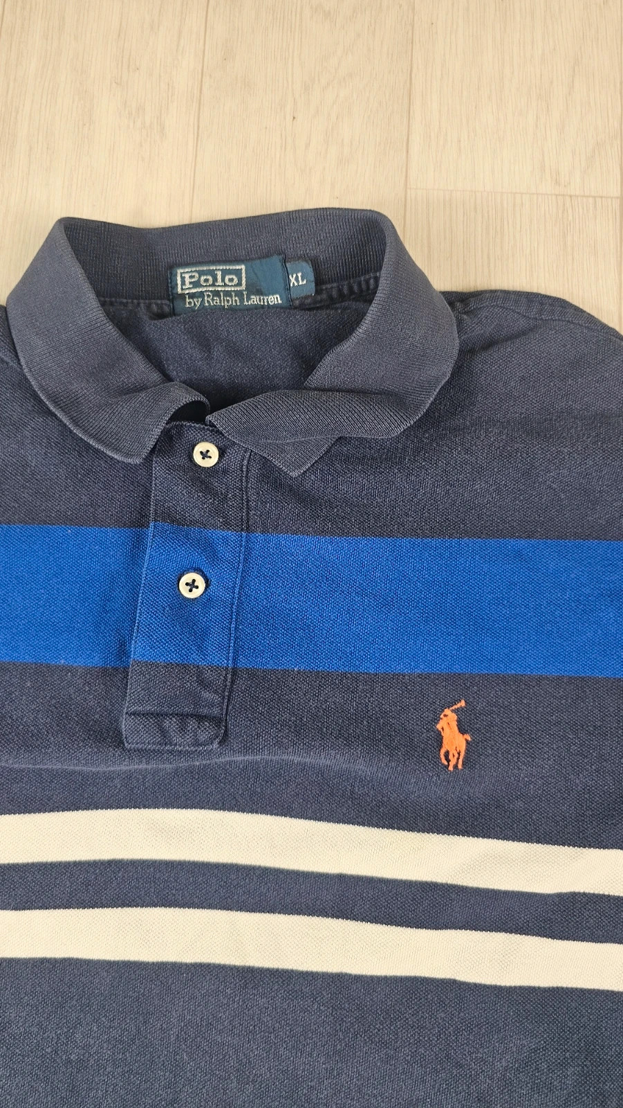 Polo Ralph Lauren rayures bleu homme XL défauts – Ralph Lauren – taille XL 3