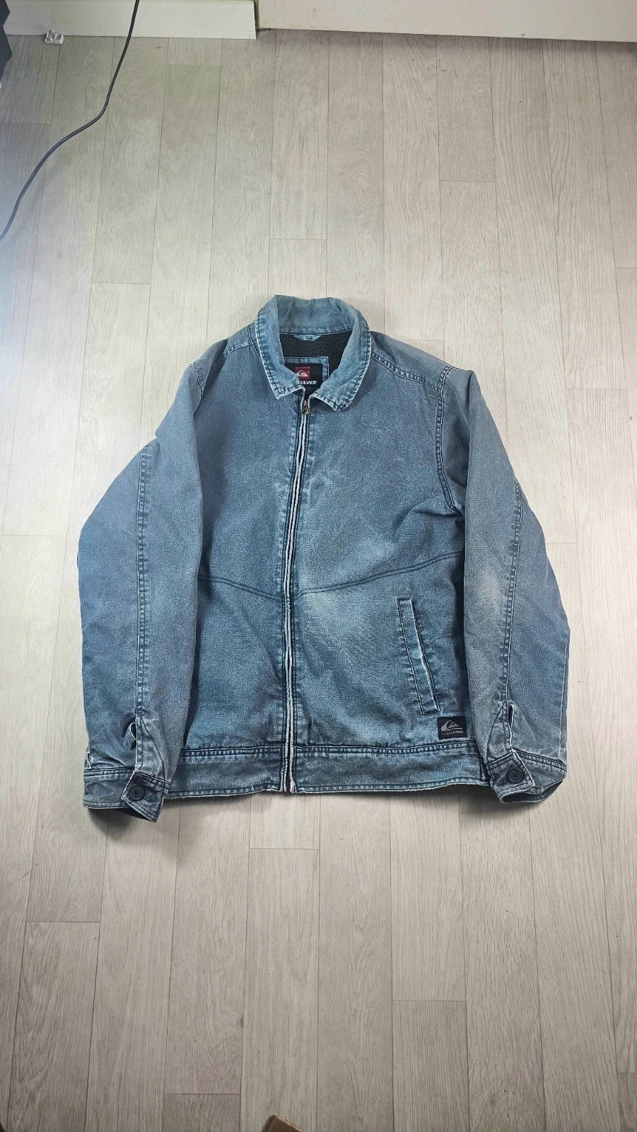Veste type jean Quiksilver gris homme XL