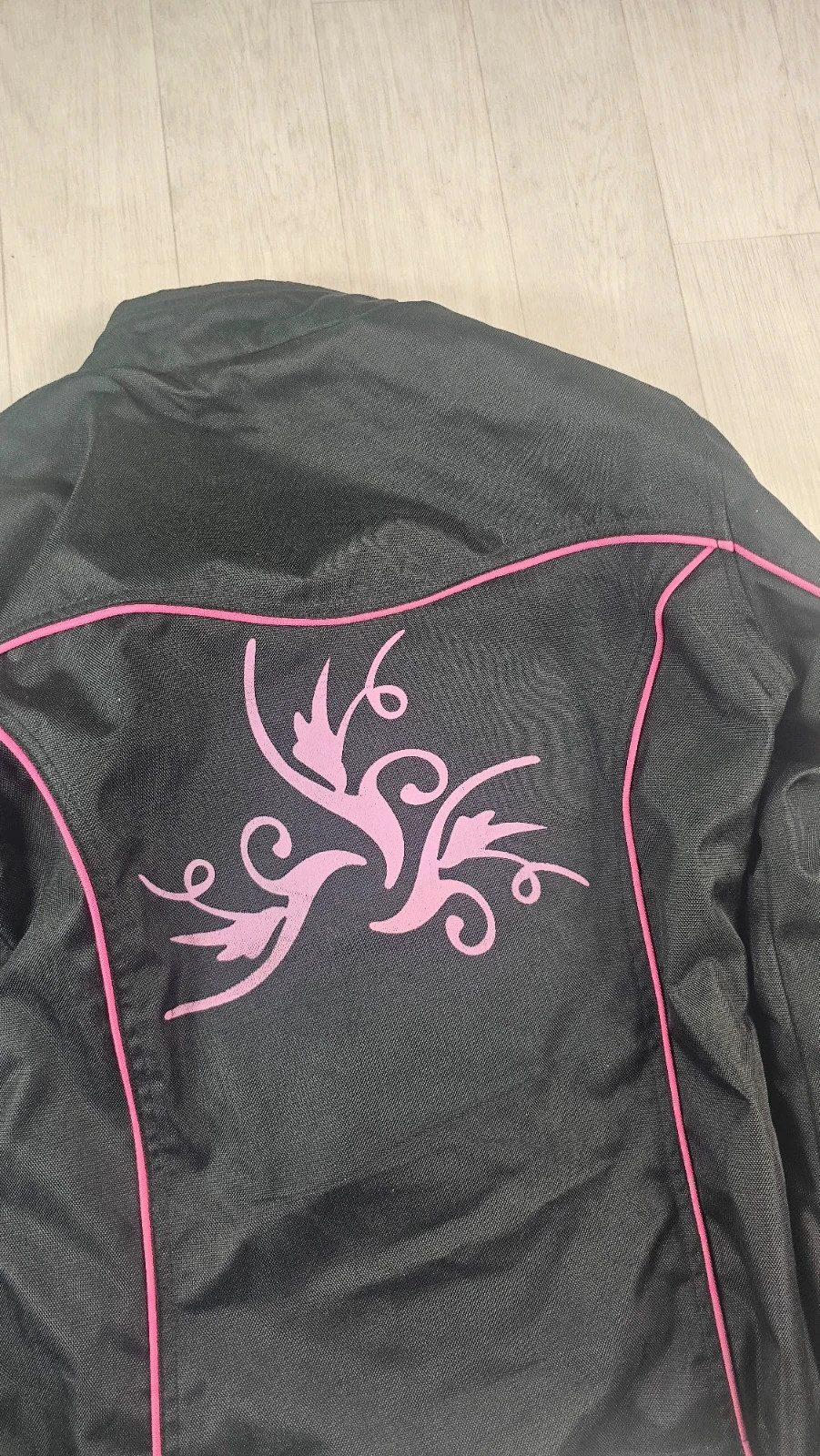 Veste moto femme noir rose taille S style unique – Vintage Dressing – taille S / 36 / 8 3