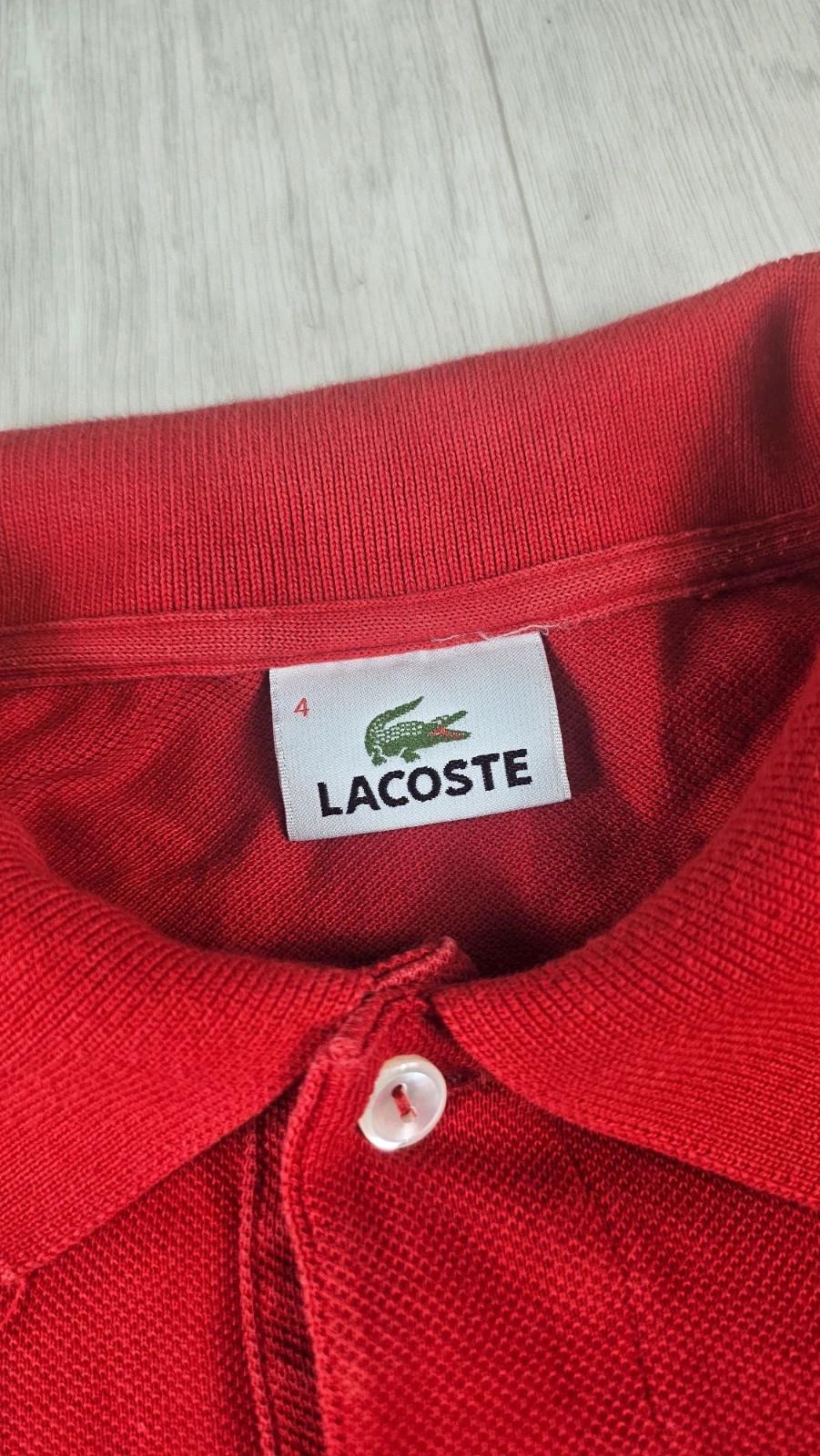 Polo Lacoste rouge homme taille 4 (M) – Lacoste – taille M 4