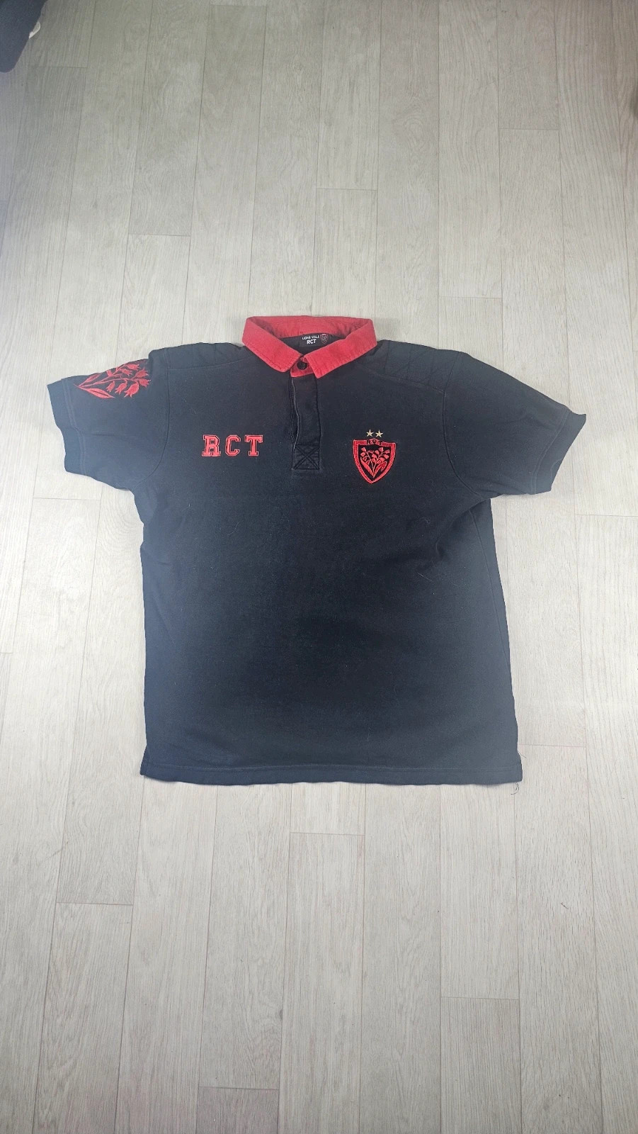 Polo RCT Toulon noir rouge homme M