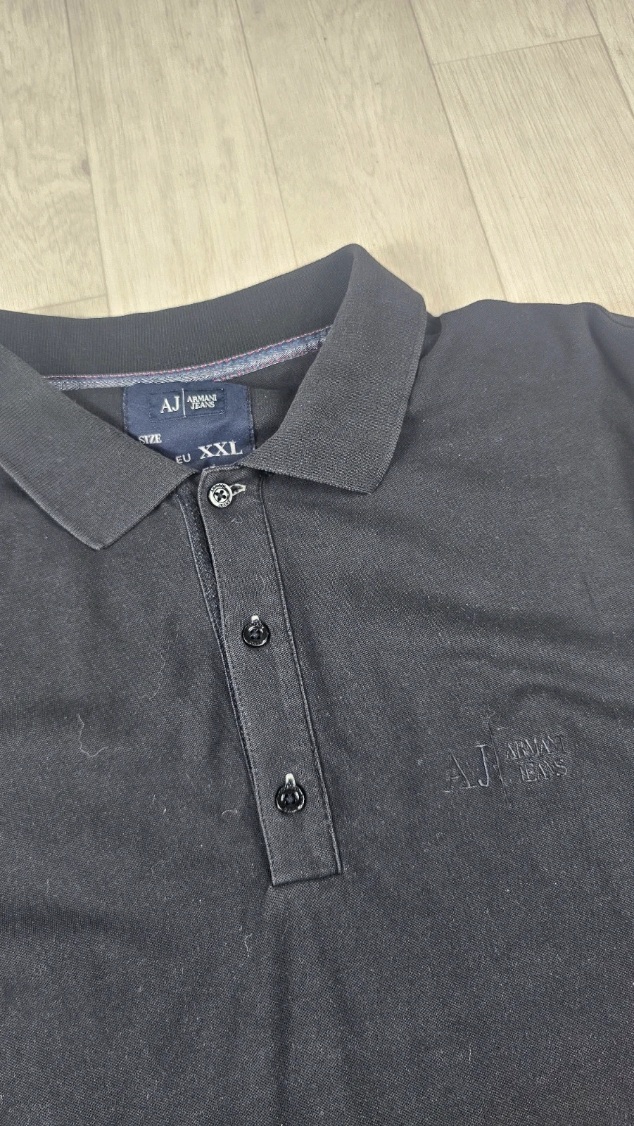 Polo manches longues Armani Jeans noir homme XXL – Armani Jeans – taille XXL 3