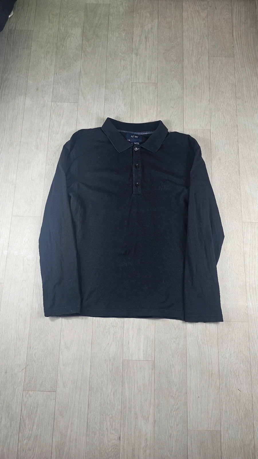 Polo manches longues Armani Jeans noir homme XXL