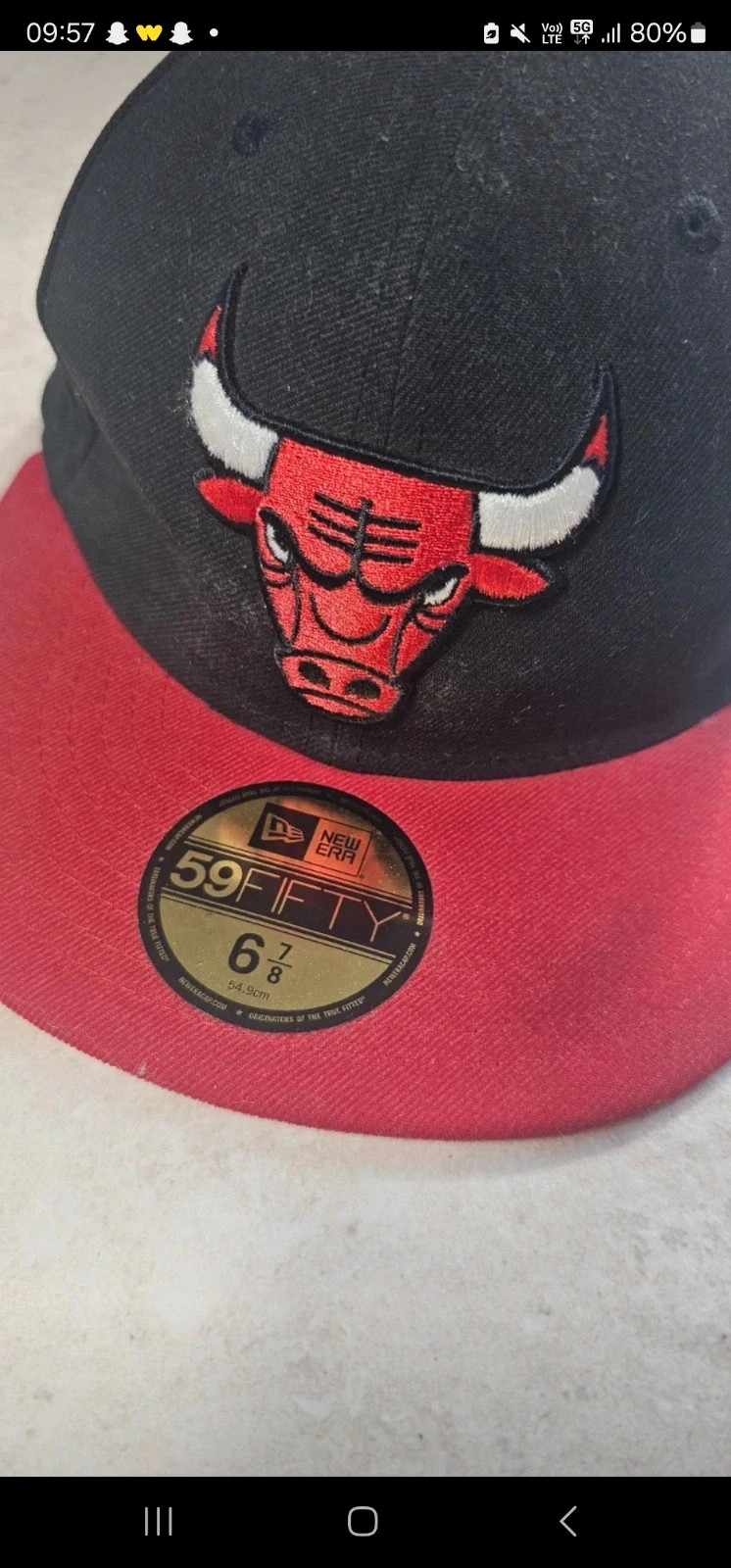 Casquette New Era NBA Chicago Noir&Rouge Logo Taureau – Chicago Bulls – taille 55 2
