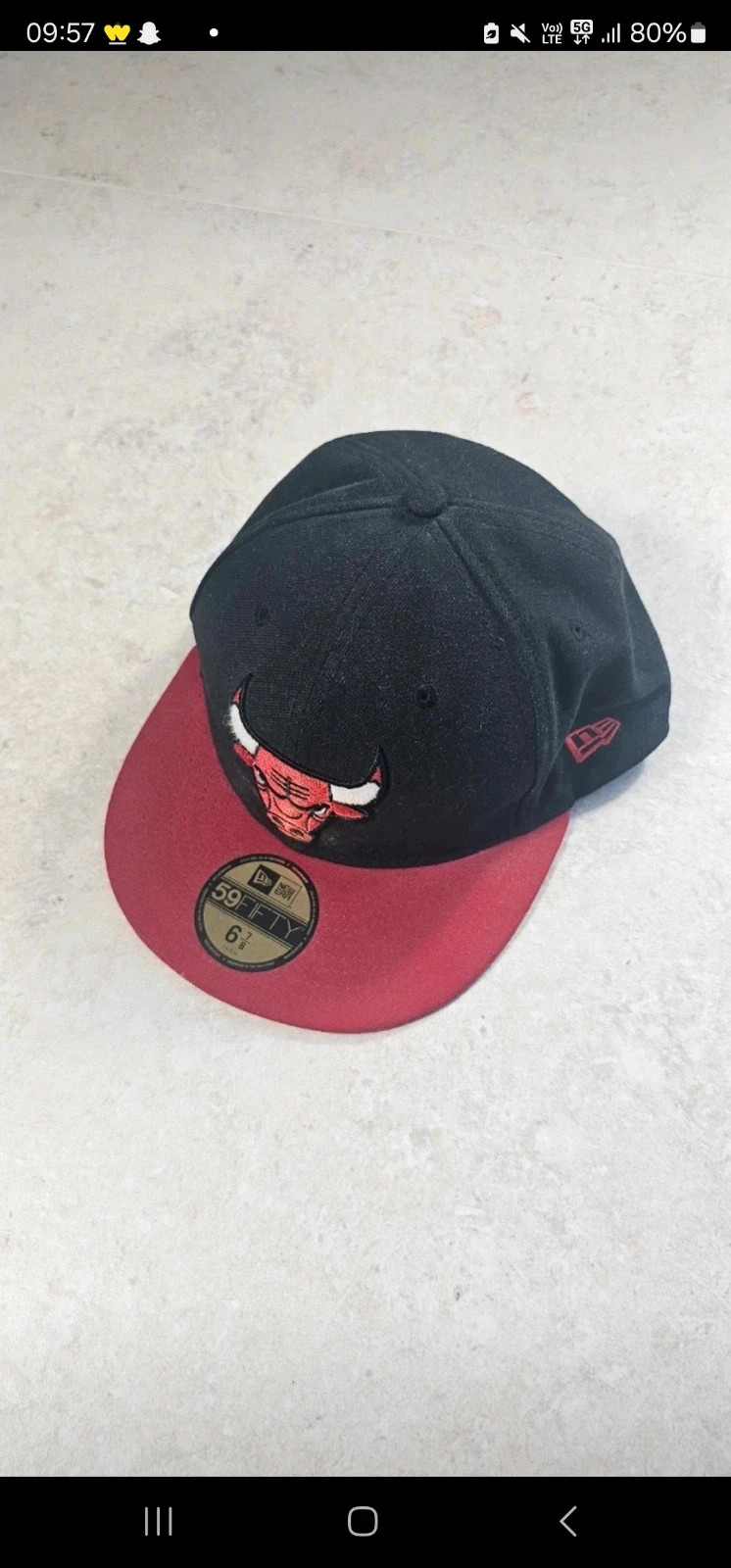 Casquette New Era NBA Chicago Noir&Rouge Logo Taureau