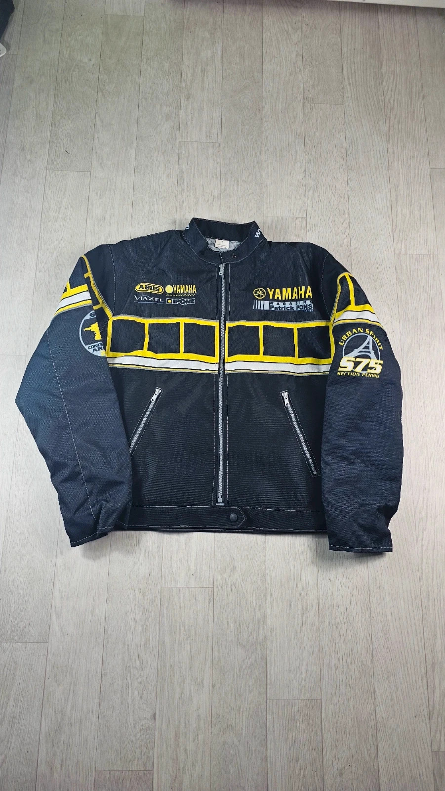 Blouson moto Yamaha noir jaune Team Pons11 homme M