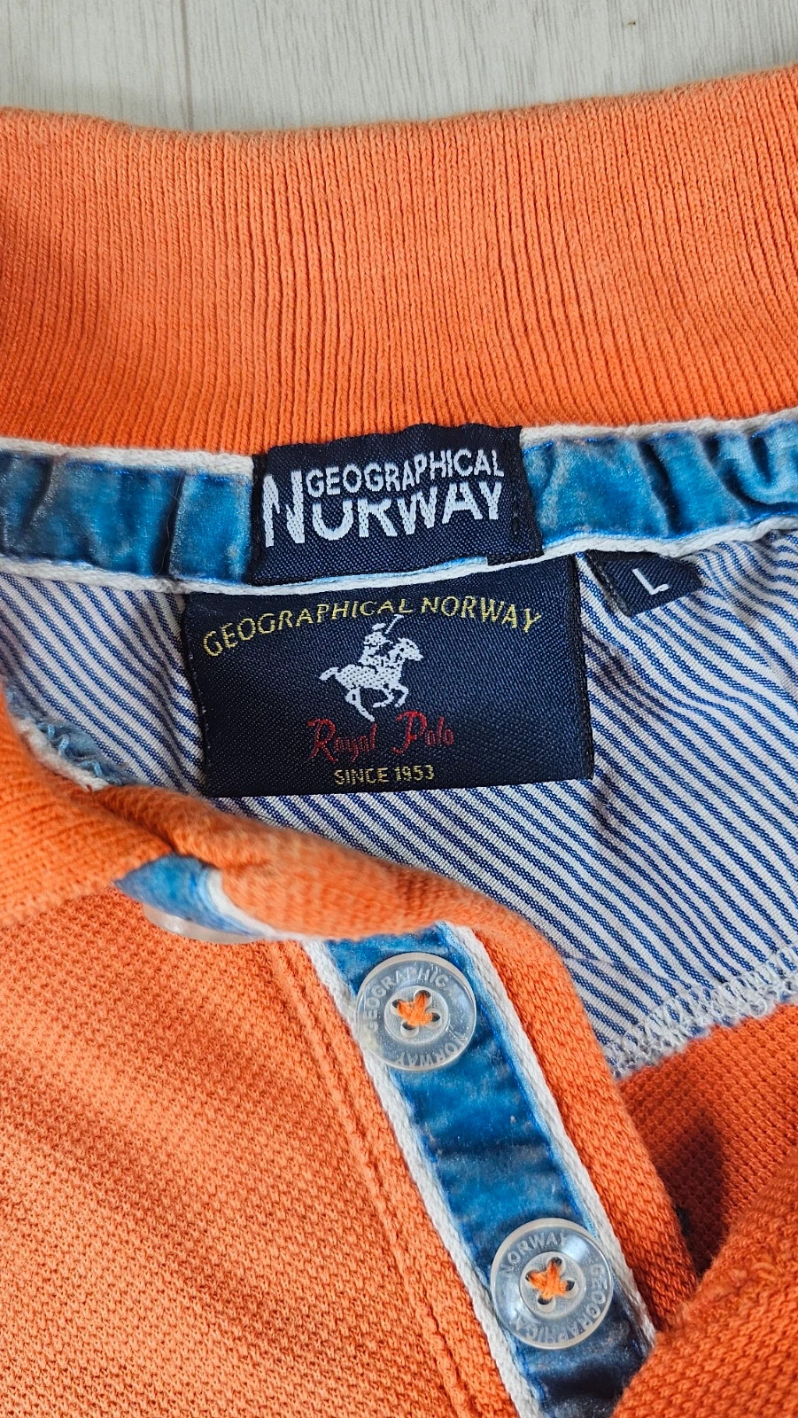 Polo Geographical Norway Dubai orange homme L – Geographical Norway – taille L 5