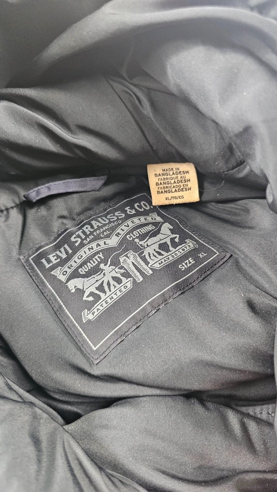 Doudoune parka Levi’s noir homme XL – Levi's – taille XL 3