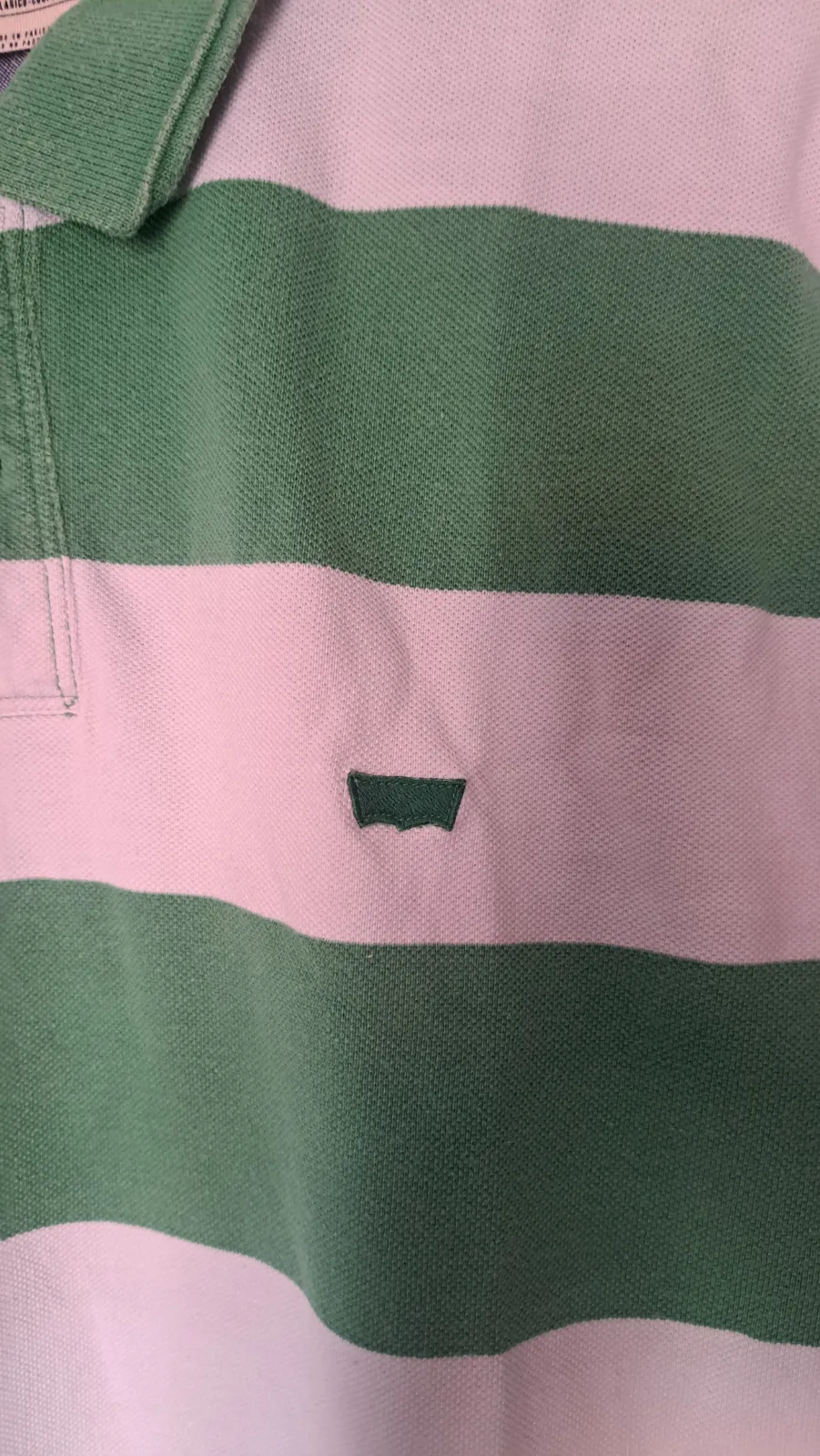 Polo rayas verdes y blancas vintage 4