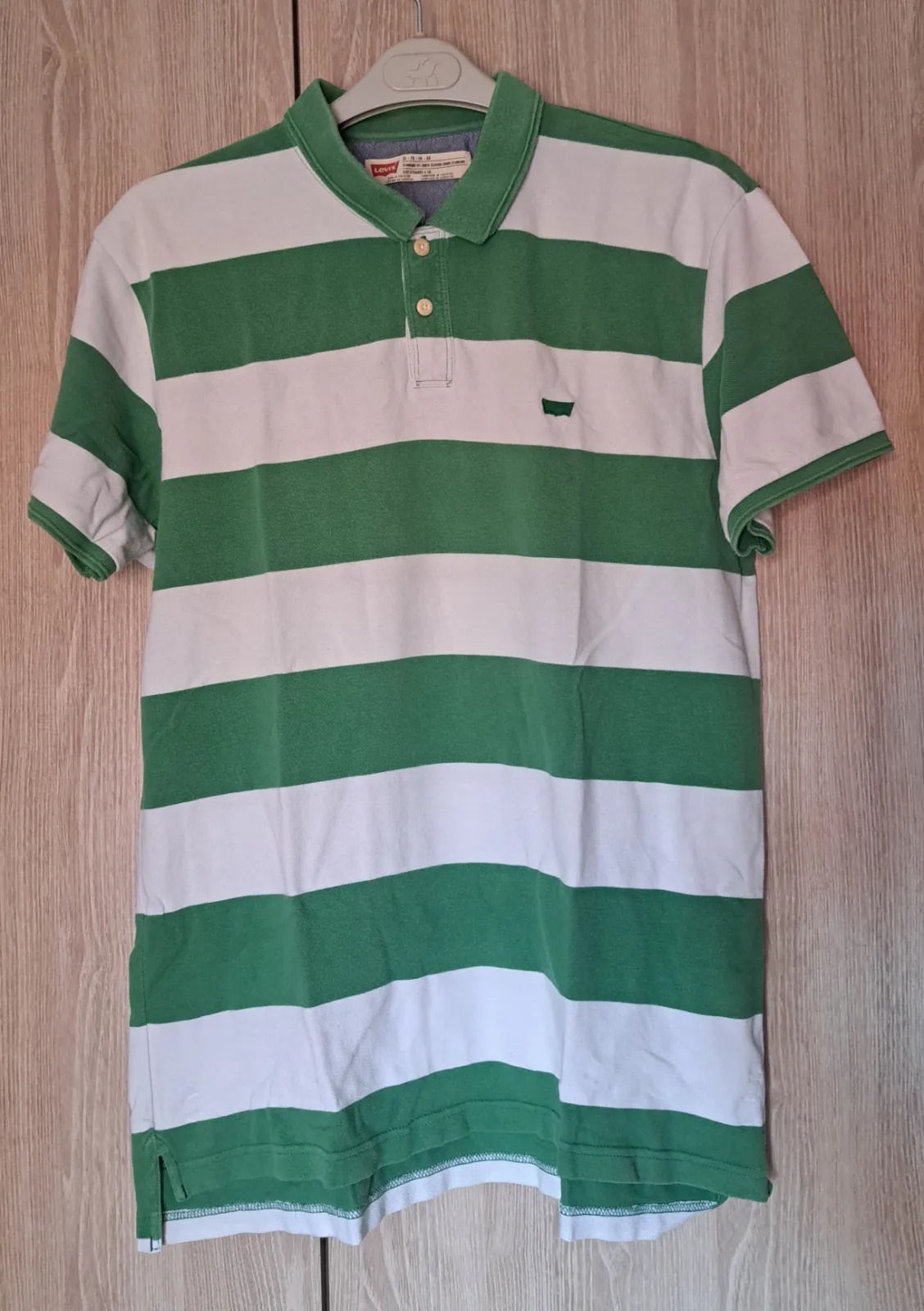 Polo rayas verdes y blancas vintage 2