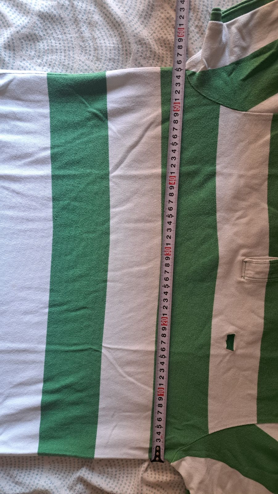 Polo rayas verdes y blancas vintage 7