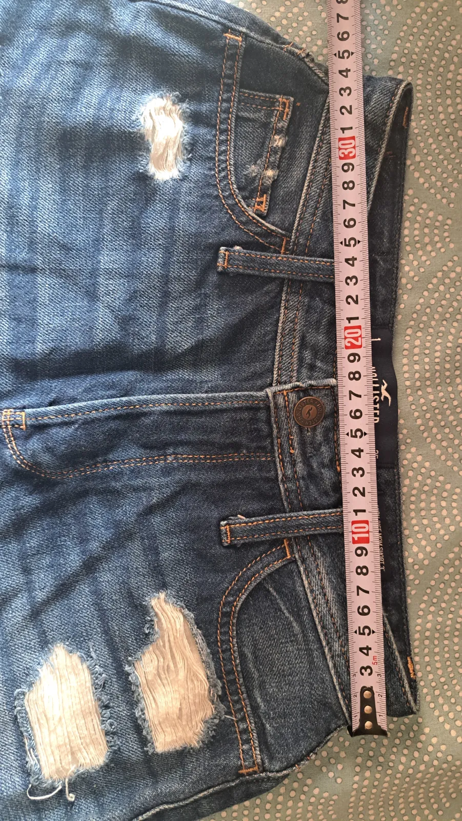 Pantalones cortos vaqueros rotos azul 6
