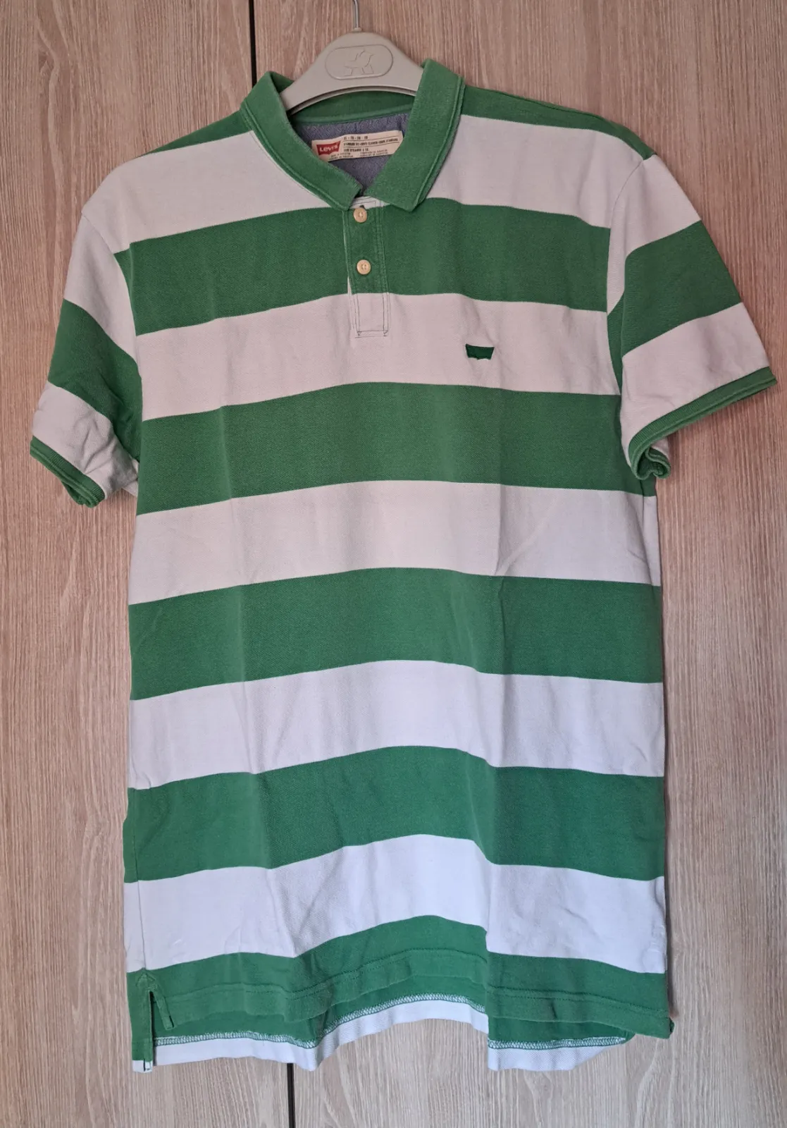 Polo rayas verdes y blancas vintage