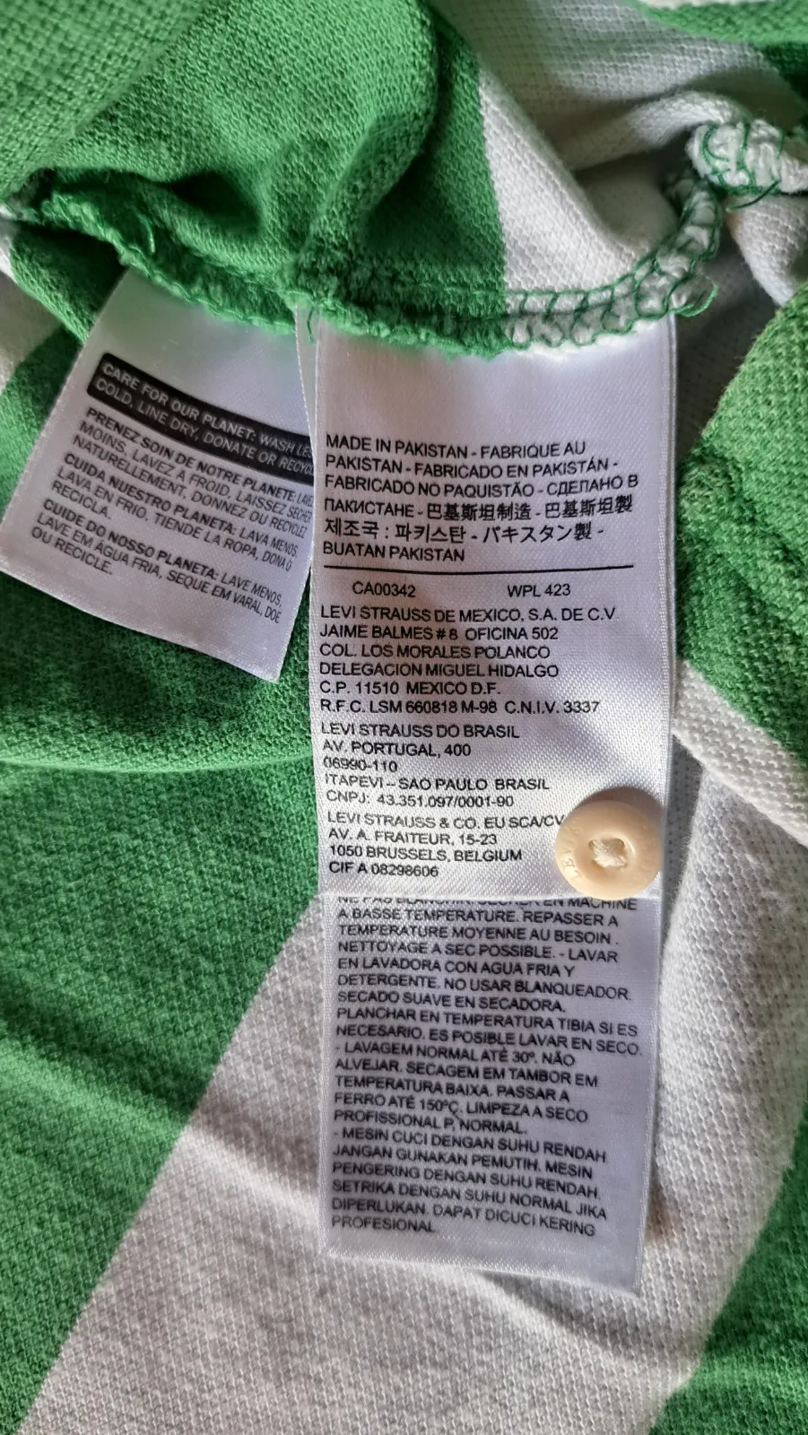 Polo rayas verdes y blancas vintage 5