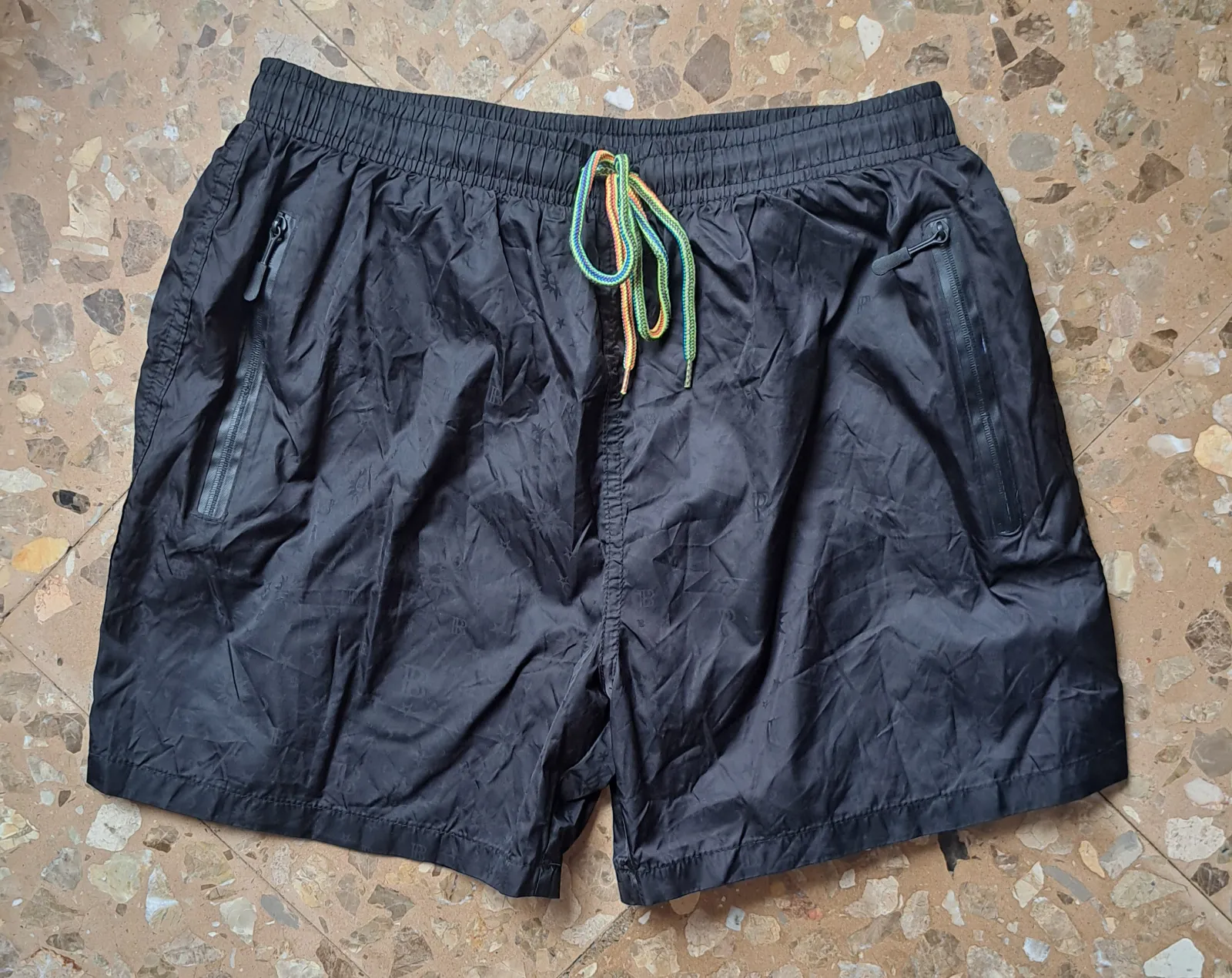 Pantalones cortos de nylon azul marino 2