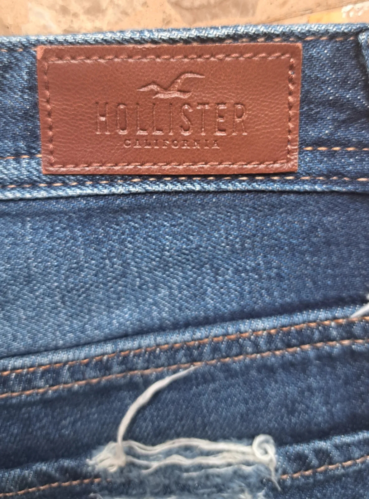 Pantalones cortos vaqueros rotos azul 4