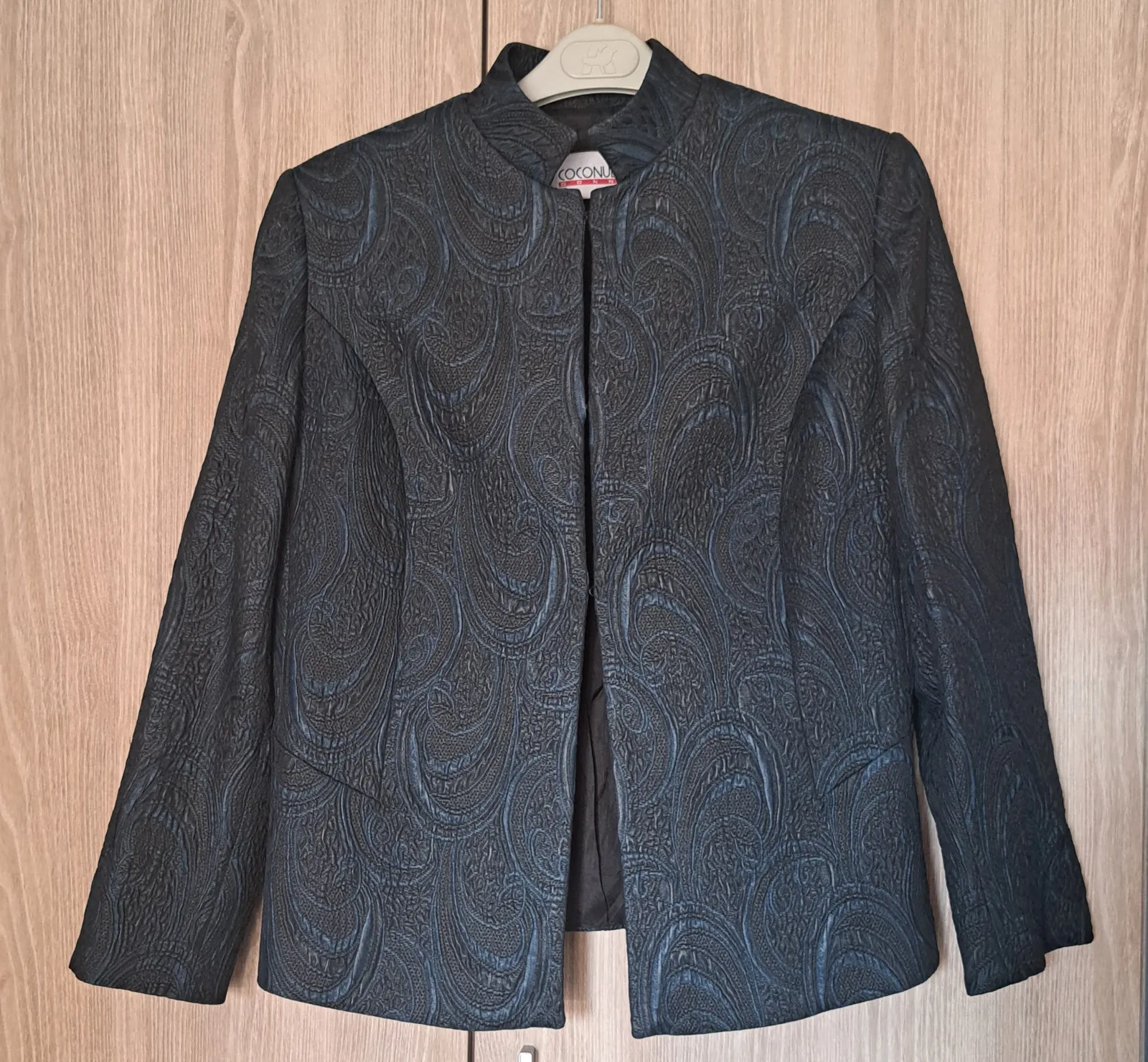 Chaqueta con patrón de paisley azul marino 2