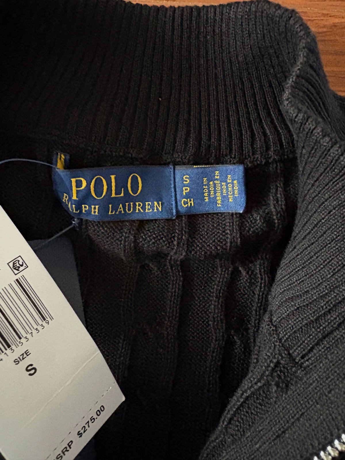 Ralph Lauren Quarter zip sweater size S black – Ralph Lauren – taille S 7