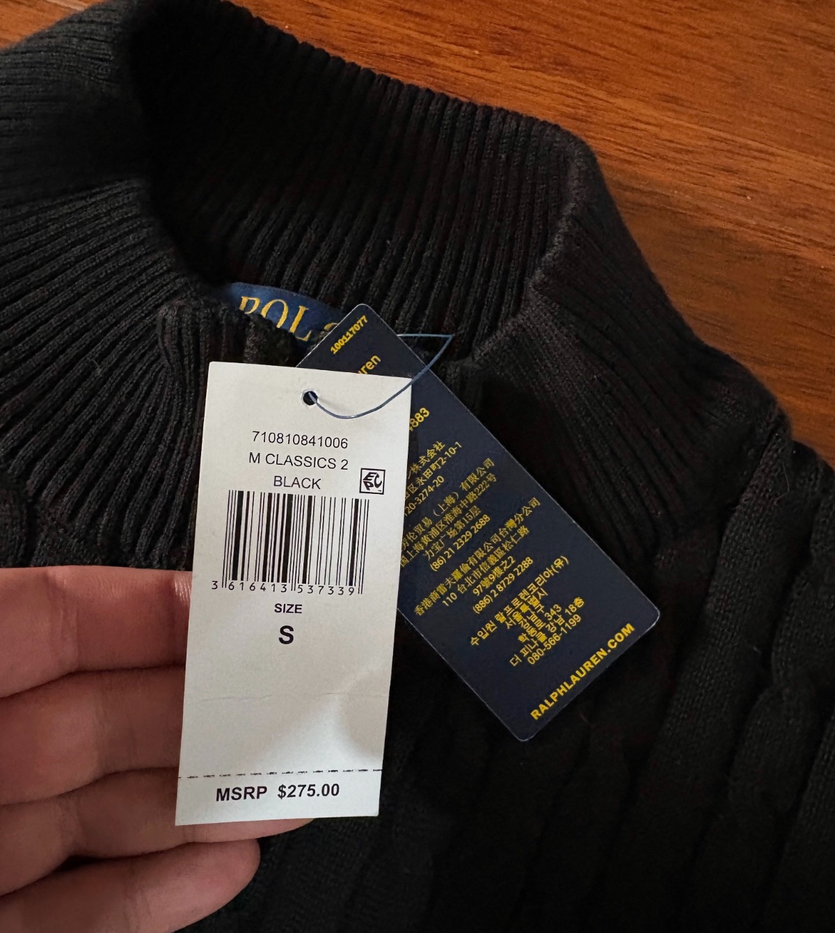 Ralph Lauren Quarter zip sweater size S black – Ralph Lauren – taille S 5